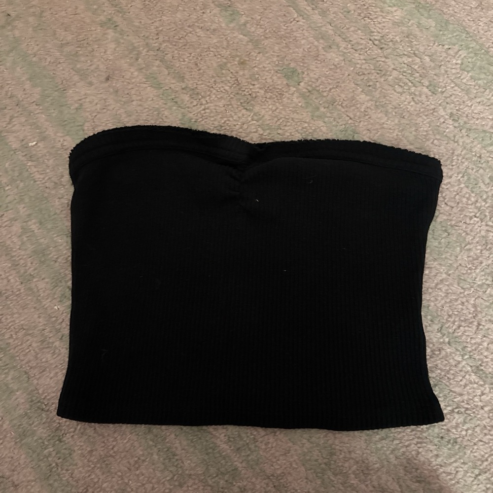 Urban outfitters ruched black tube top